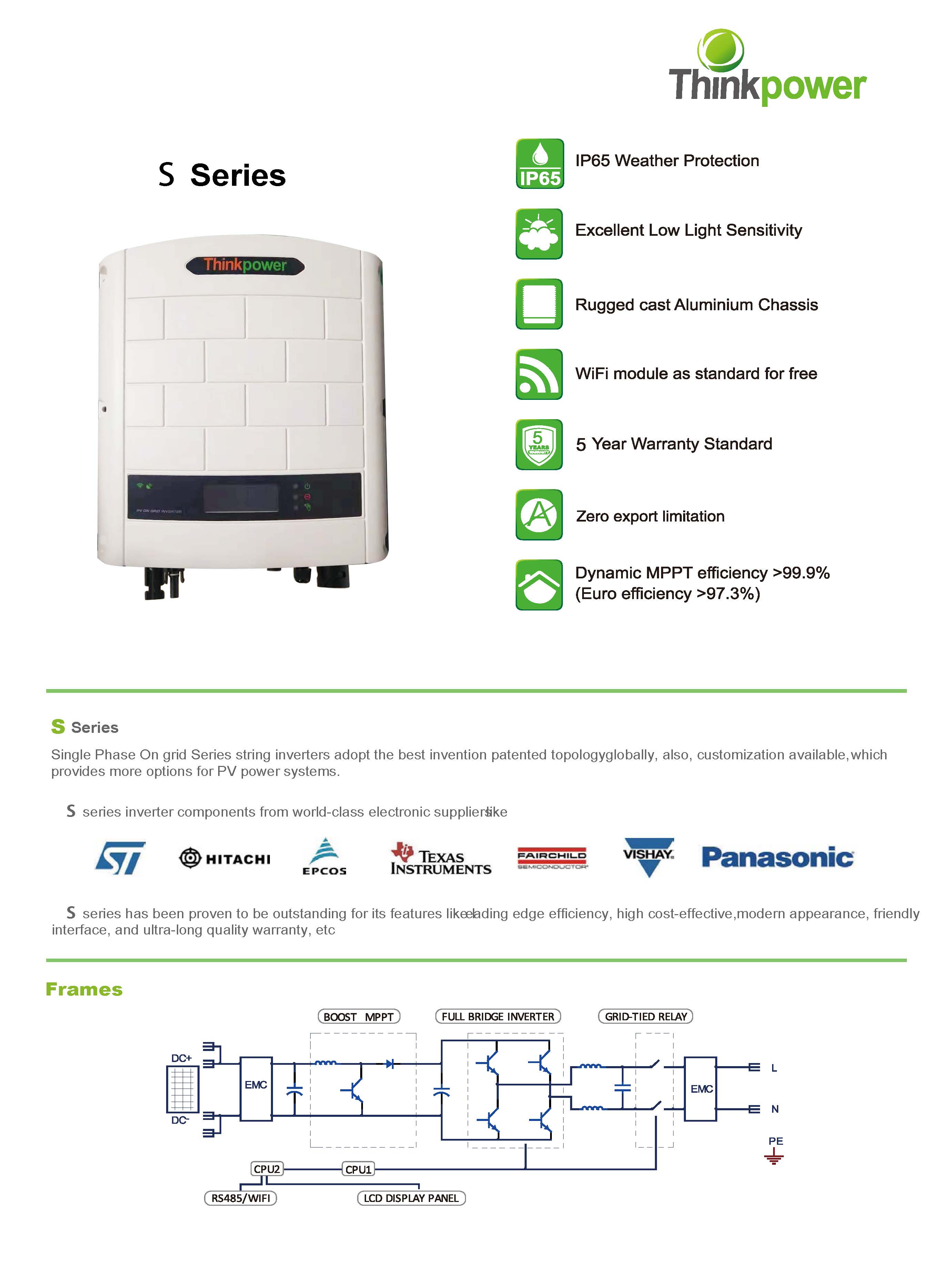 China High Quality Single Phase Pv String Inverter Kw Kw G Thinkpower Factory And